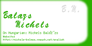 balazs michels business card